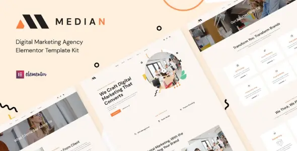 Median – Digital Marketing Agency Elementor Template Kit