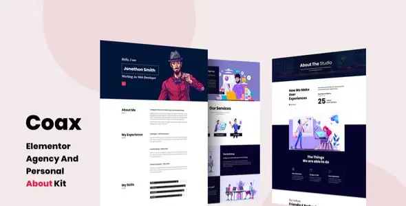 Coax – Agency And Personal About Us Elementor Template Kit