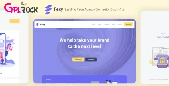 Fexy - Agency Landing Page Elementor Template Kit