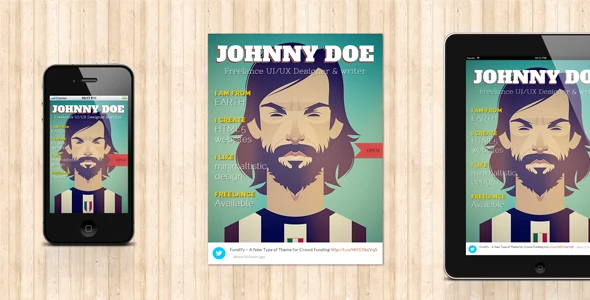 BookCard – 3D Folded vCard HTML Template
