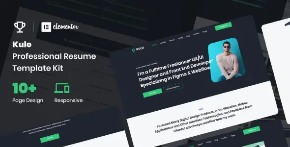 Kulo – Professional Resume Elementor Template Kit