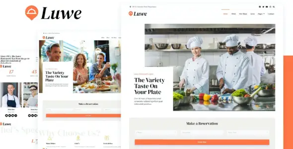 Luwe – Restaurant Elementor Template Kit