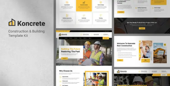 Koncrete – Construction & Building Elementor Template Kit