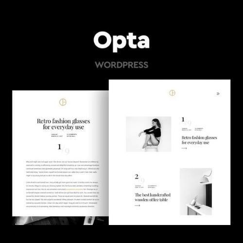 Opta Minimal Portfolio and Photography Theme