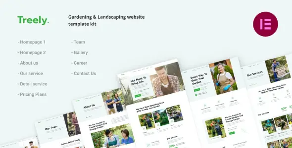 Treely Landscape & Gardening Elementor Template Kit
