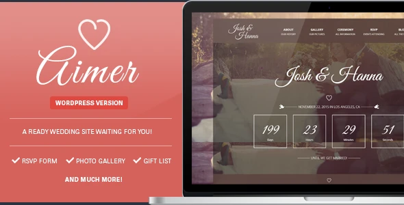 Aimer – Wedding WordPress Theme For Lovers