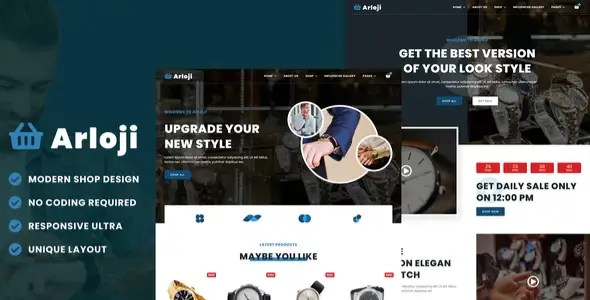 Arloji – Modern Hand Watch Shop eCommerce Elementor Template Kit