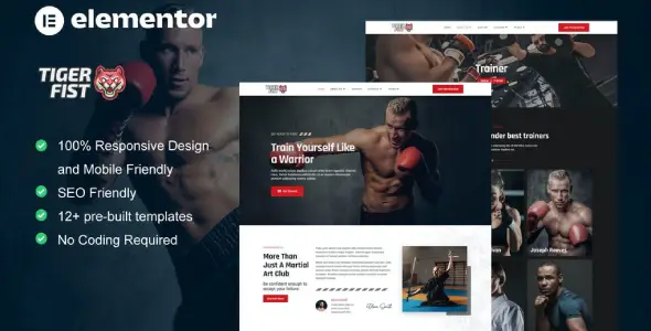 TigerFist – Martial Arts Elementor Template Kit