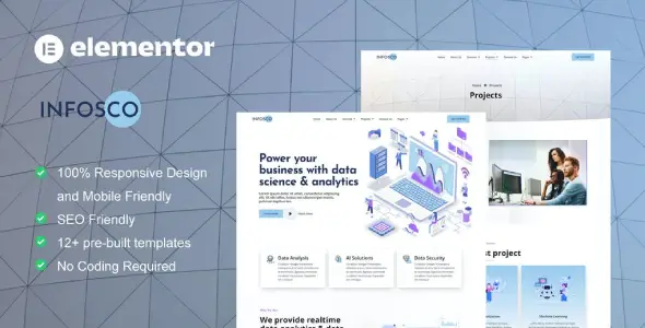 Infosco – Data Science & Analytic Service Elementor Template Kit