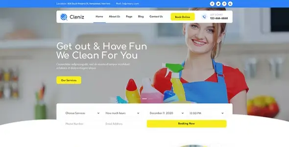 Cleniz – Cleaning Services Elementor Template Kit