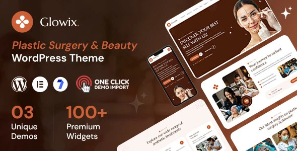 Glowix – Plastic Surgery & Beauty Clinic WordPress Theme