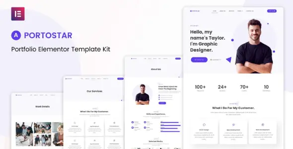 Portostar – Personal Portfolio Elementor Template Kit