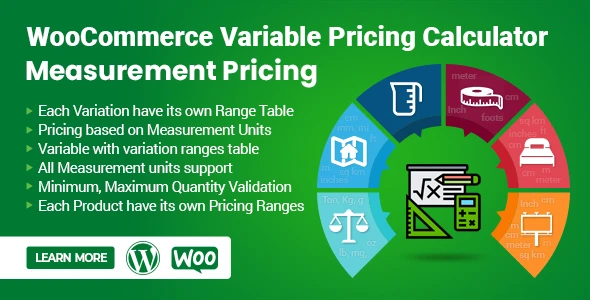 WooCommerce Variable Pricing Calculator – Measurement Based Price for Variations
