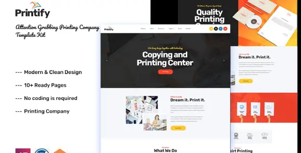Printify – Printing Company Elementor Template Kit