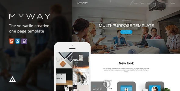 Myway – Onepage Bootstrap Parallax Retina Template