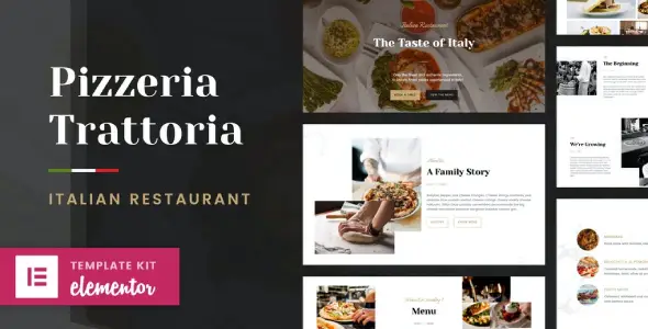 Pizzeria Trattoria – Italian Restaurant Elementor Template Kit
