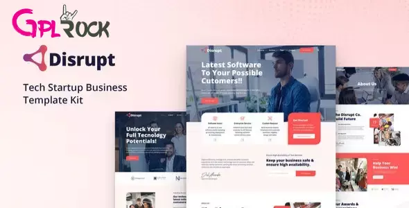 Disrupt – Tech Startup Business Elementor Template Kit