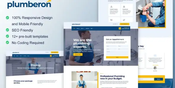 Plumberon – Plumbing Service Elementor Template Kit