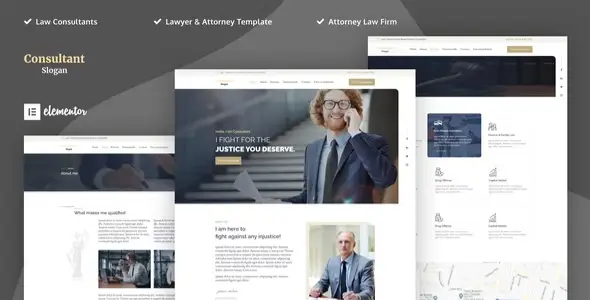 Consultants – Lawyer & Attorney Elementor Template Kits