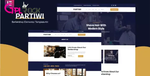 Partiwi – Barbershop Elementor Template Kit